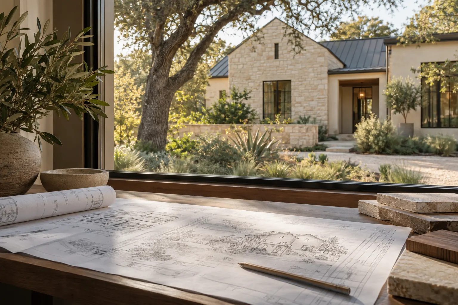 Existing residence and measured drawings considered together; illustrative design concept, not a completed project